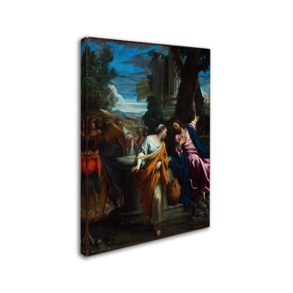 Annibale Carracci 'Christ And The Samaritan Woman' Canvas Art,24x32